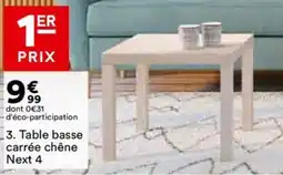 BUT Table basse carrée chêne next 4 offre