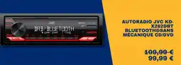 Norauto Autoradio jvc kd x282dbt bluetooth&sans mécanique cd dvd offre