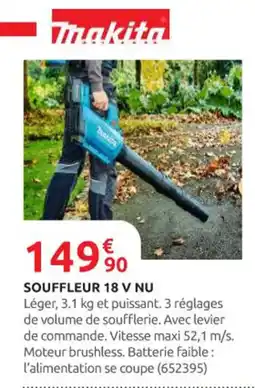 Rural Master MAKITA Souffleur 18 v nu offre