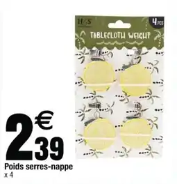 Cora x Carrefour Poids serres-nappe offre