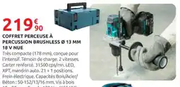 Rural Master Coffret perceuse à percussion brushless ø 13 mm 18 v nue offre