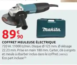 Rural Master MAKITA Coffret meuleuse électrique offre
