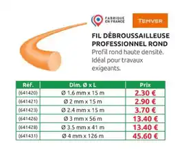 Rural Master Fil débroussailleuse professionnel rond offre
