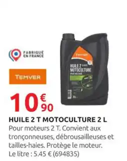 Rural Master TEMVER Huile 2 t motoculture offre
