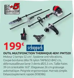 Rural Master SCHEPPACH Outil multifonction thermique 4en1 pmt520 offre