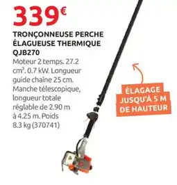 Rural Master Tronçonneuse perche élagueuse thermique qjb270 offre