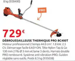 Rural Master Débroussailleuse thermique pro bc400t offre