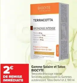 Cora x Carrefour Gamme solaire et tatoo biocyte offre