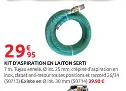 Rural Master Kit d'aspiration en laiton serti offre