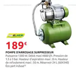 Rural Master Pompe d'arrosage surpresseur offre