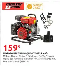 Rural Master Motopompe thermique 4 temps 7 m3/h offre
