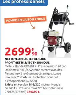 Rural Master Nettoyeur haute pression profit-jet b13/150 thermique offre