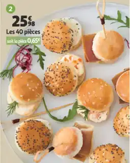 Auchan 40 briochettes apéritives salées offre