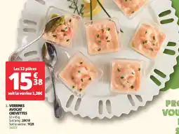 Auchan Verrines avocat crevettes offre