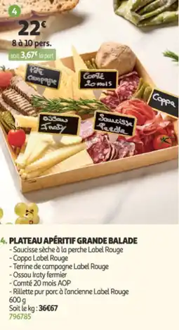 Auchan Plateau apéritif grande balade offre