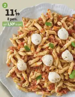 Auchan Salade de mini pennes tomates mozzarella basilic offre
