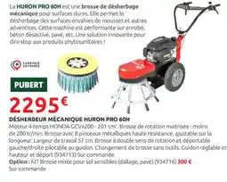 Rural Master PUBERT Désherbeur mécanique huron pro 60h offre