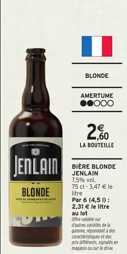Intermarché Hyper Bière blonde jenlain offre