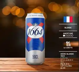 Intermarché Hyper Bière blonde 1664 offre