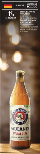 Intermarché Hyper Bière blanche paulaner offre