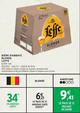 Intermarché Hyper Bière d'abbaye blonde leffe offre