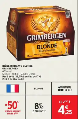 Intermarché Hyper Bière d'abbaye blonde grimbergen offre