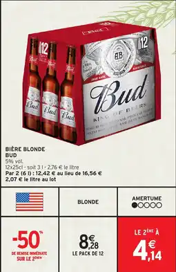 Intermarché Hyper Bière blonde bud offre