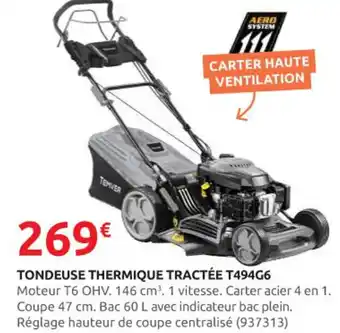 Rural Master Tondeuse thermique tractée t494g6 offre