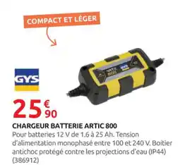 Rural Master GYS Chargeur batterie artic 800 offre