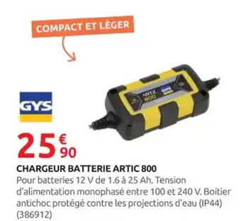 Rural Master GYS Chargeur batterie artic 800 offre
