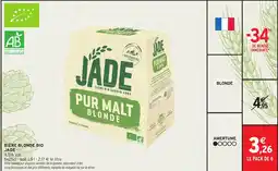Intermarché Hyper Bière blonde bio jade offre
