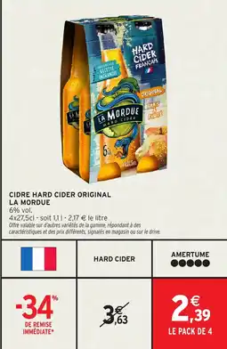 Intermarché Hyper Cidre hard cider original la mordue offre