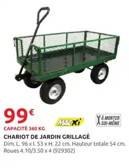 Rural Master Chariot de jardin grillagé offre