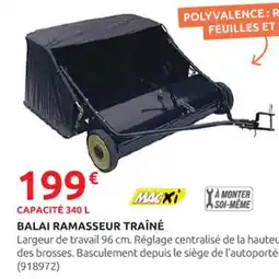 Rural Master Balai ramasseur traîné offre
