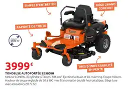 Rural Master TEMVER Tondeuse autoportée zb5808h offre