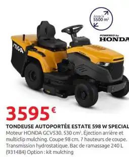 Rural Master STIGA Tondeuse autoportée estate 598 w special offre