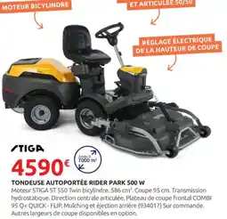 Rural Master STIGA Tondeuse autoportée rider park 500 w offre