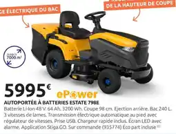 Rural Master Autoportée à batteries estate 798e offre
