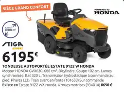 Rural Master STIGA Tondeuse autoportée estate 9122 w honda offre