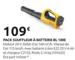 Rural Master Pack souffleur à batterie bl 100e offre