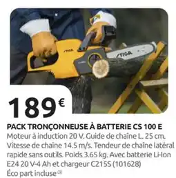 Rural Master Pack tronçonneuse à batterie cs 100 e offre