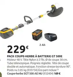 Rural Master Pack coupe-herbe à batterie gt 500e offre