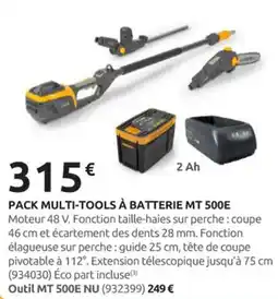 Rural Master Pack multi-tools à batterie mt 500e offre