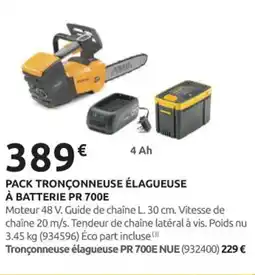 Rural Master Pack tronçonneuse élagueuse à batterie pr 700e offre