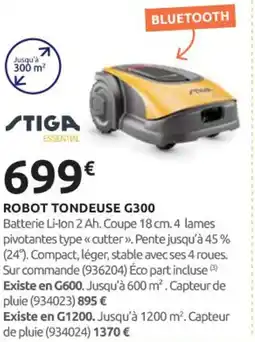 Rural Master STIGA Robot tondeuse g300 offre