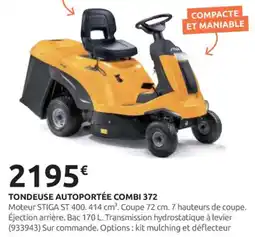 Rural Master STIGA Tondeuse autoportée combi 372 offre