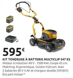 Rural Master Kit tondeuse à batterie multiclip 547 es offre