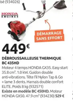 Rural Master Débroussailleuse thermique bc 435hd offre