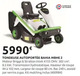 Rural Master Tondeuse autoportée bahia mbhe 2 offre