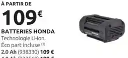 Rural Master HONDA Batteries offre